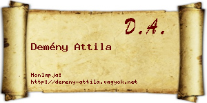 Demény Attila névjegykártya