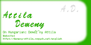 attila demeny business card